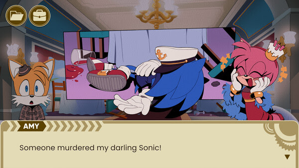 Extrait du jeu, Amy : "Someone murdered my darling Sonic!"
